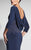 Daymor Couture - Bejeweled V-neck Sheath Dress 463 in Blue