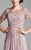 Daymor Couture - Floral Lace A-line Dress 465 in Purple