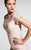 Daymor Couture - Bejewelled Short Sleeves Evening Dress 473 in Gold