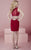 Tiffany Homecoming - Two Piece Fitted Embellished Dress In Black and Red