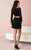 Tiffany Homecoming - Two Piece Sheer Long Sleeve Dress 27108 In Black