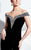 Panoply - Off the Shoulder Rhinestone Beaded Velvet Evening Gown 44285 In Black and Silver