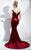 Panoply - 44287 Sparkling V-neckline Velvet Trumpet Evening Gown