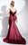 Panoply - 44287 Sparkling V-neckline Velvet Trumpet Evening Gown