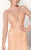 MNM Couture - Bejeweled Illusion Bateau Trumpet Gown 10836W in Orange