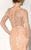 MNM Couture - 10836 Illusion Bateau Neck A-Line Dress in Orange