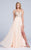 Ellie Wilde - EW117015 V-Neck Long Chiffon Prom Dress