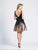 Dave & Johnny - A7419 Ombre Sequined Plunging V-neck A-line Dress In Black and Neutral