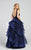 Ellie Wilde Plunging Lace Ruffled Tulle Ballgown EW117081