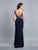 Dave & Johnny - Adorned Empire Waist Sleeveless Mermaid Gown A7429  In Blue