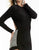 Jasz Couture - Fitted Long Sleeves with Slit 5901 in Black