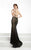 Jasz Couture - Textured Cutout Gown 5902 in Black