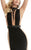 Jasz Couture - Illusion Cinched Sleeveless Gown 5905 in Black and Neutral