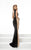 Jasz Couture - Illusion Cinched Sleeveless Gown 5905 in Black and Neutral
