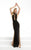 Jasz Couture - Illusion Cinched Sleeveless Gown 5905 in Black and Neutral