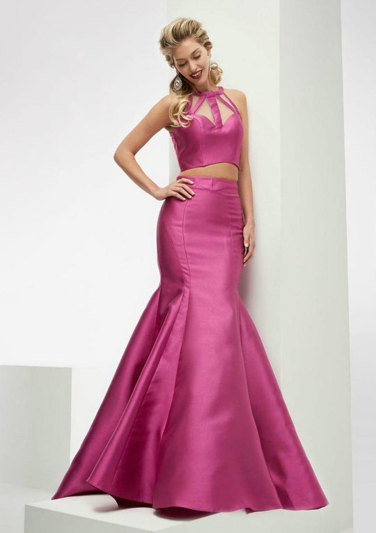 Two Piece Halter Mermaid Gown 5907