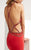 Jasz Couture - Jeweled Illusion Halter Dress 5913 in Red