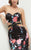 Jasz Couture - Floral Strapless Mermaid Gown  5917 in Black and Multi-Color