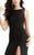 Jasz Couture - Laced Sleeveless Jersey Gown 5918 in Black