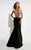 Jasz Couture - Bejeweled Sweetheart Evening Dress 5924 in Black and Neutral