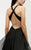 Jasz Couture - Beaded Halter Long Gown 5925 in Black