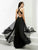 Jasz Couture - Beaded Halter Long Gown 5925 in Black