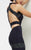 Jasz Couture - Ornate Cutout Mermaid Gown 5929 in Blue