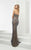 Jasz Couture - Beaded Diamond Two Piece Evening Gown 5930 in Gray