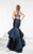 Jasz Couture - Beaded Halter Mermaid Evening Gown 5934 in Blue and Multi-Color