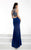 Jasz Couture - Halter Sequined Long Gown 5939 in Blue