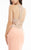Jasz Couture - Halter Neck Beaded Gown 5944 in Orange