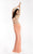Jasz Couture - Halter Neck Beaded Gown 5944 in Orange