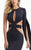 Jewel Cut Outs Long Dress 5951
