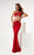Jasz Couture - Two-Piece Crystal-Encrusted Dress 5954 in Red