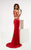 Jasz Couture - Two-Piece Crystal-Encrusted Dress 5954 in Red