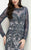 Jasz Couture - Sheer Long Sleeve Beaded Gown 5970 in Blue and Neutral