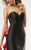 Jasz Couture - Cascading Ruffled Gown 5978 in Black and Pink