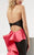 Jasz Couture - Cascading Ruffled Gown 5978 in Black and Pink