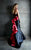 Jasz Couture - Cascading Ruffled Gown 5978 in Black and Pink
