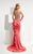 Jasz Couture - Halter Neckline Jersey Gown 5980 in Pink