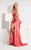 Jasz Couture - Halter Neckline Jersey Gown 5980 in Pink