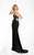 Jasz Couture - Strapless Beaded Long Gown 5982 in Black