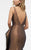 Jasz Couture - Sweetheart Layered High Slit gown 5993 in Brown