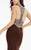 Jasz Couture - Bejeweled Halter Evening Gown 5995 in Brown