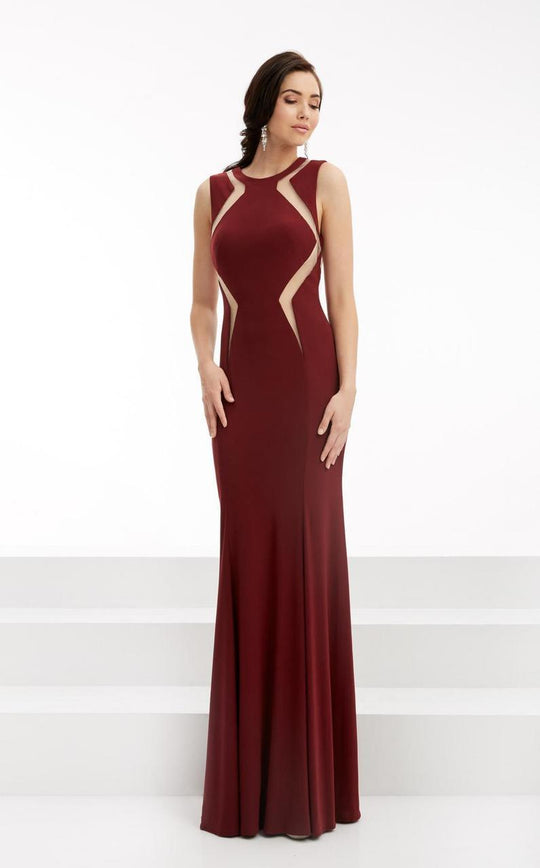 Jasz Couture - Sexy Open Back Jersey Evening dress 5999 in Red