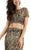Jasz Couture - Sparkling Sequined Two-Piece Evening Dress 6001 in Black and Gold