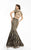 Jasz Couture - Sparkling Sequined Two-Piece Evening Dress 6001 in Black and Gold