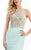 Jasz Couture - Illusion Halter Neck Mermaid Gown 6005 in Blue