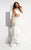 Jasz Couture - Illusion Halter Two Piece Mermaid Long dress 6007 in White
