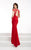 Jasz Couture - Sweetheart Cutout Strappy Evening Dress 6010 in Red